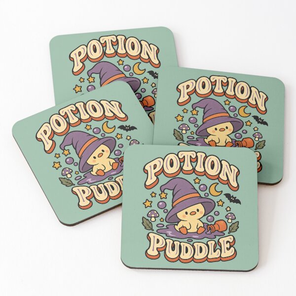 Item preview, Potion Puddle Kawaii Witch Duck Halloween designed and sold by  MAD's Recreation Studio.