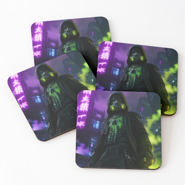 Item preview, Toxic Green Skull Streetwear Punk - Biomechanics Resistance designed and sold by LazyDayzCo.