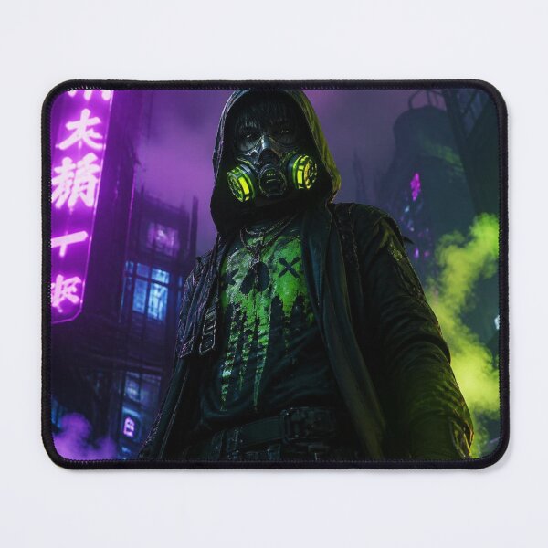 Item preview, Toxic Green Skull Streetwear Punk - Biomechanics Resistance designed and sold by LazyDayzCo.