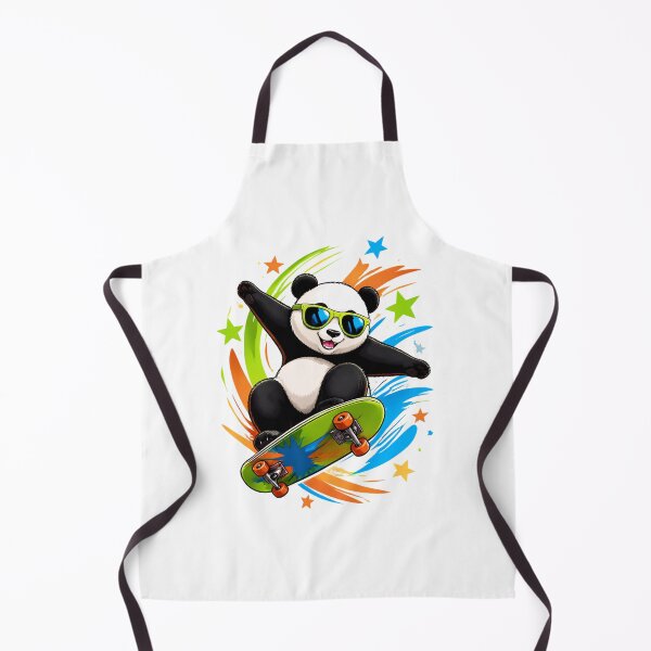 Item preview, Cool Skateboarder Panda With Sunglasses Doing Trick designed and sold by Catchy-Couture.