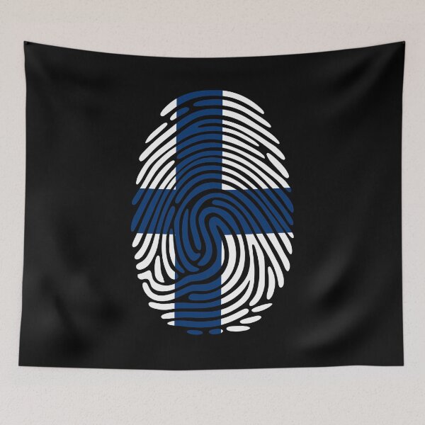 Item preview, Finland Flag Fingerprint Identity | Finnish DNA Heritage Graphic designed and sold by NTGUILTY.