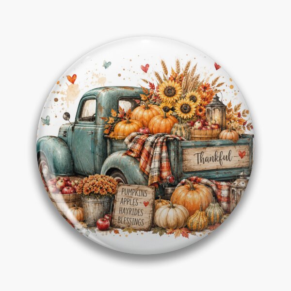 Item preview, Rustic Fall Truck | Pumpkin Hayrides Apples & Blessings Farmhouse Autumn Design designed and sold by Uniquememorable.