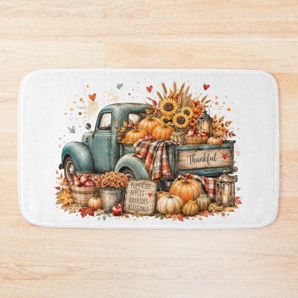 Item preview, Rustic Fall Truck | Pumpkin Hayrides Apples & Blessings Farmhouse Autumn Design designed and sold by Uniquememorable.
