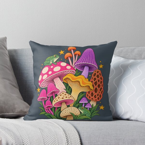 Item preview, Retro Magic Mushroom Graphic Tee | Whimsical Frog Fungi  designed and sold by AmiGraph.