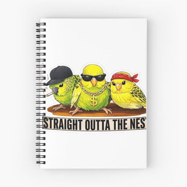 Item preview, Straight Outta the Nest Funny Gangster Parakeet Sticker designed and sold by Sepia soul.