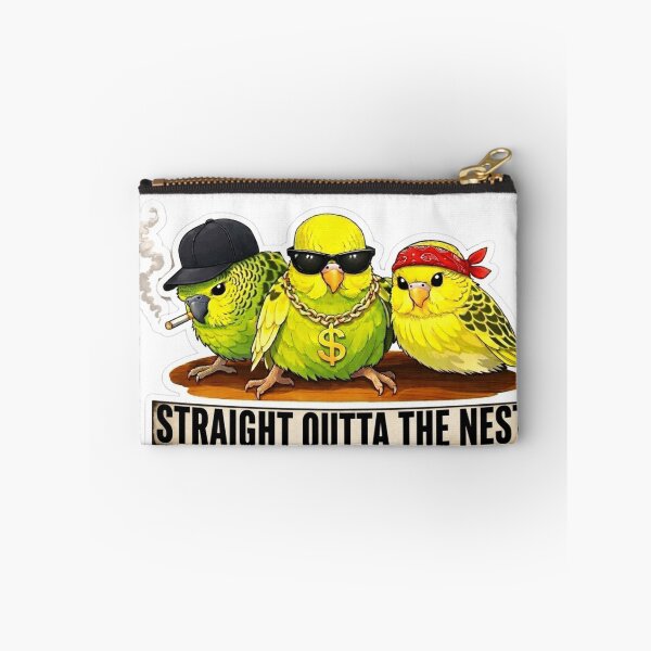 Item preview, Straight Outta the Nest Funny Gangster Parakeet Sticker designed and sold by Sepia soul.