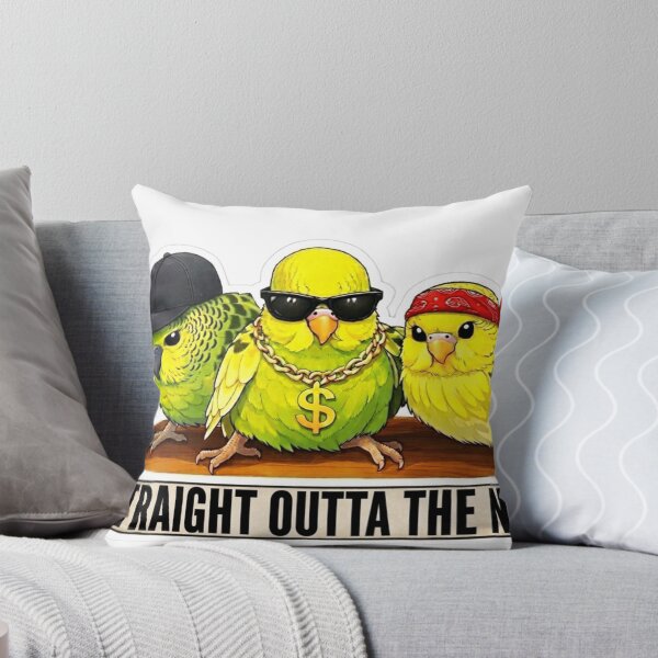Item preview, Straight Outta the Nest Funny Gangster Parakeet Sticker designed and sold by Sepia soul.