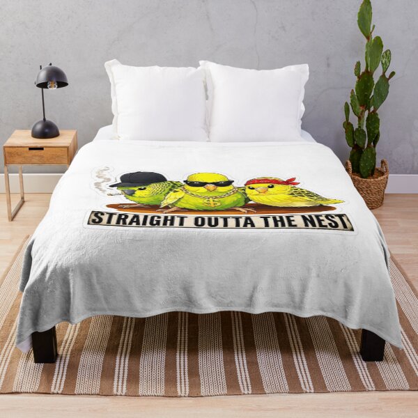Item preview, Straight Outta the Nest Funny Gangster Parakeet Sticker designed and sold by Sepia soul.