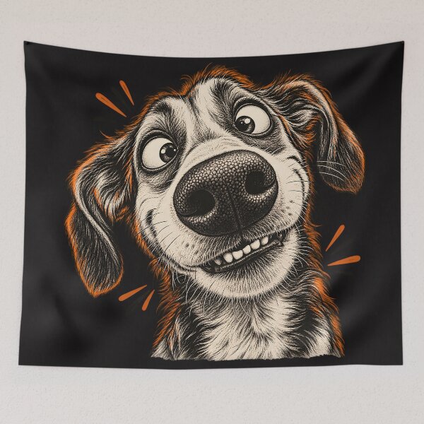 Item preview, Goofy Dog Close-Up With Big Nose designed and sold by AwesomeBeyondLimits.