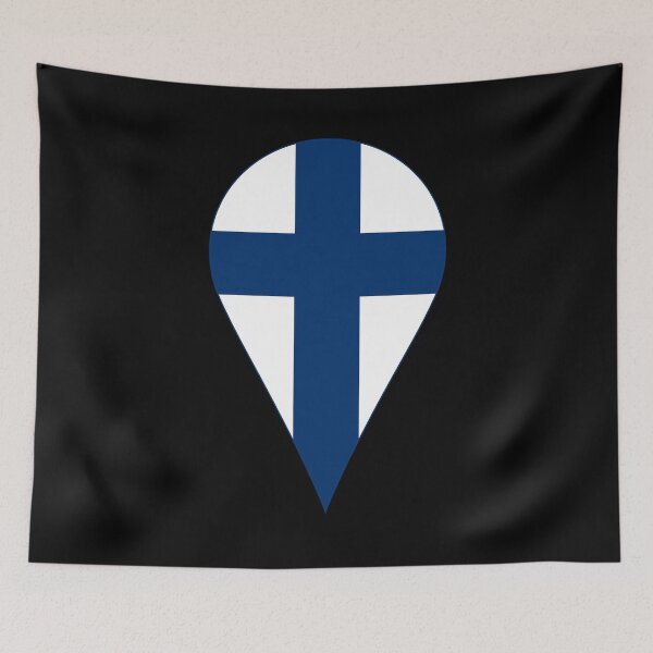 Item preview, Finland Flag Location Pin Map Marker | Finnish Destination GPS Icon designed and sold by NTGUILTY.