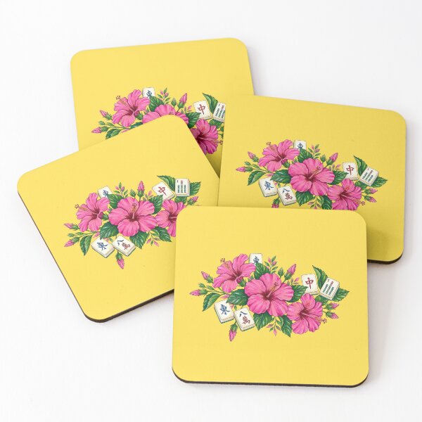 Item preview, MAHJONG TILES, HIBISCUS FLOWERS, GAME DAY, STRATEGY designed and sold by classic car craze.