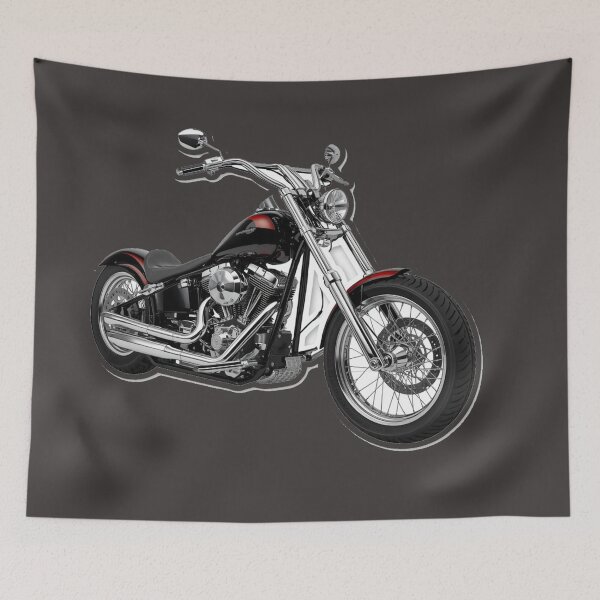 Item preview, Classic Chopper Motorcycle Digital Illustration designed and sold by MargaretPolanco.