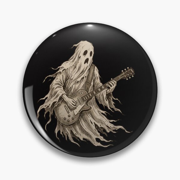 Item preview, Ghost Guitarist – Vintage Spooky Rock Music Halloween designed and sold by w66aboo.