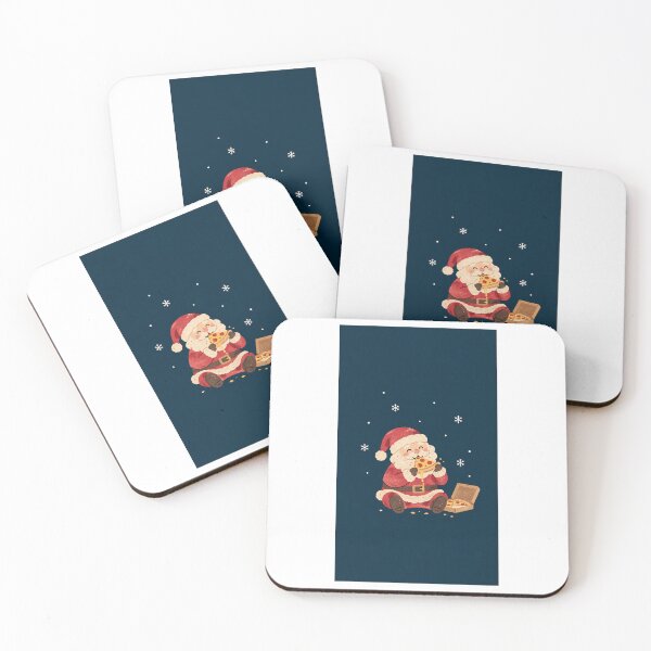 Item preview, Santa Eating Pizza – Cozy Minimalist Christmas Design designed and sold by mayatA-rt.