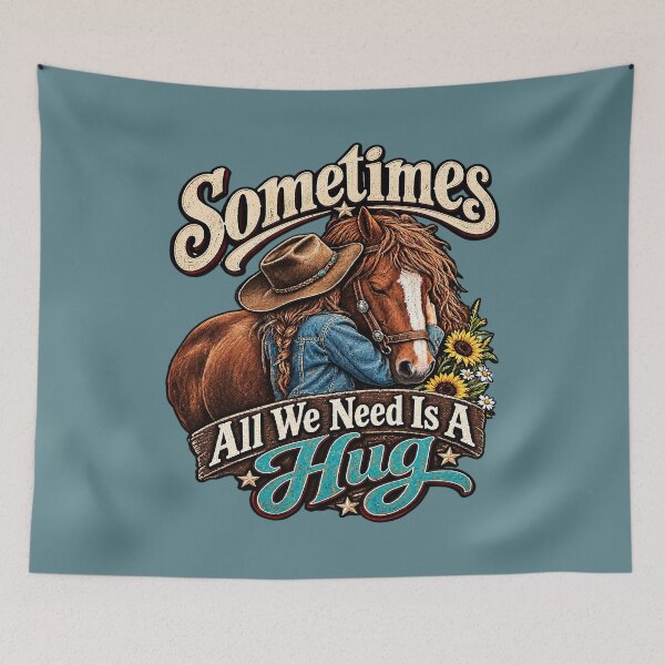 Item preview, Sometimes All We Need Is a Hug Horse Lover. designed and sold by Endless7Art.