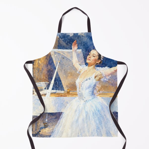 Item preview, Ballerina and Pianist Elegant White Grand Piano Digital Watercolor designed and sold by SlavaArt.