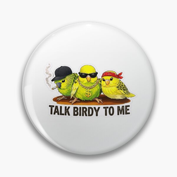 Item preview, Talk Birdy to Me Funny Parakeet Pun Sticker designed and sold by Sepia soul.