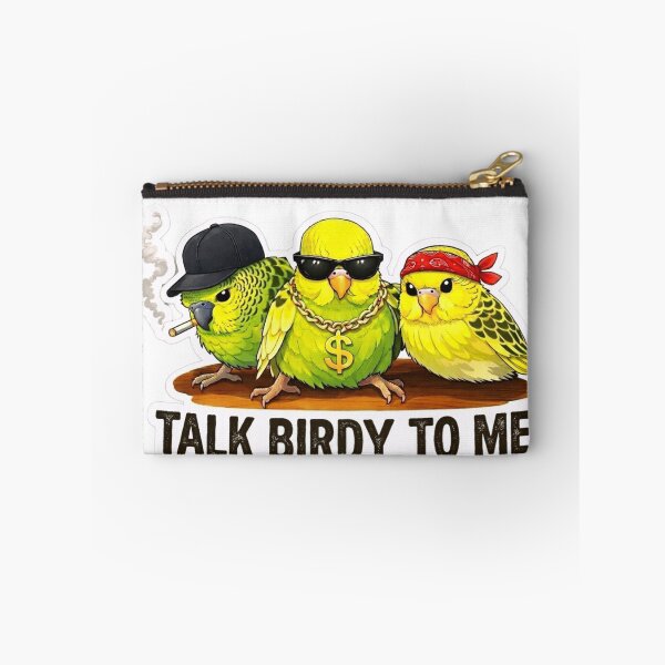 Item preview, Talk Birdy to Me Funny Parakeet Pun Sticker designed and sold by Sepia soul.