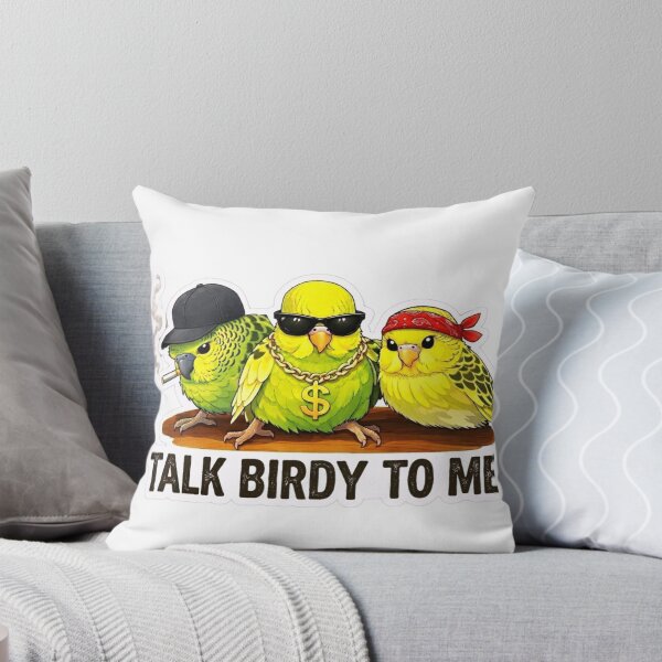 Item preview, Talk Birdy to Me Funny Parakeet Pun Sticker designed and sold by Sepia soul.