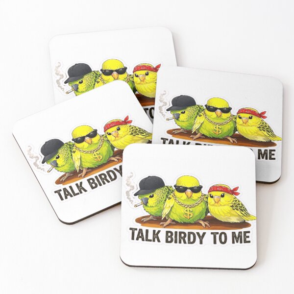 Item preview, Talk Birdy to Me Funny Parakeet Pun Sticker designed and sold by Sepia soul.