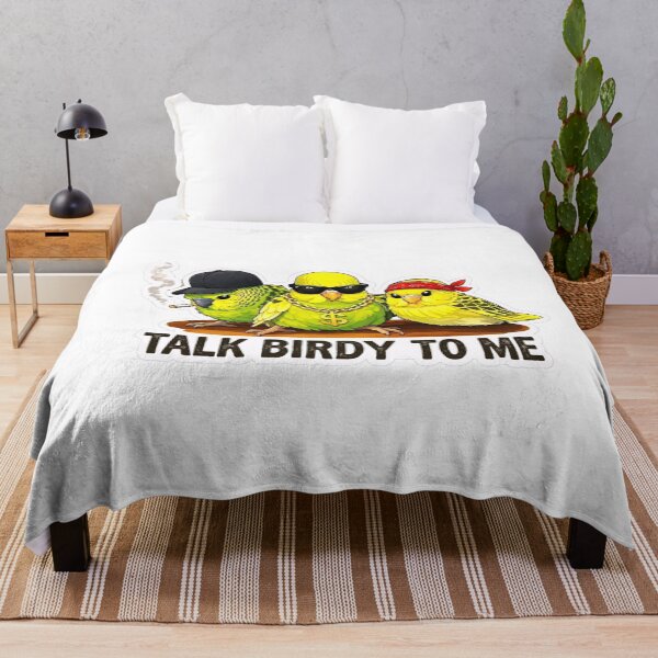 Item preview, Talk Birdy to Me Funny Parakeet Pun Sticker designed and sold by Sepia soul.
