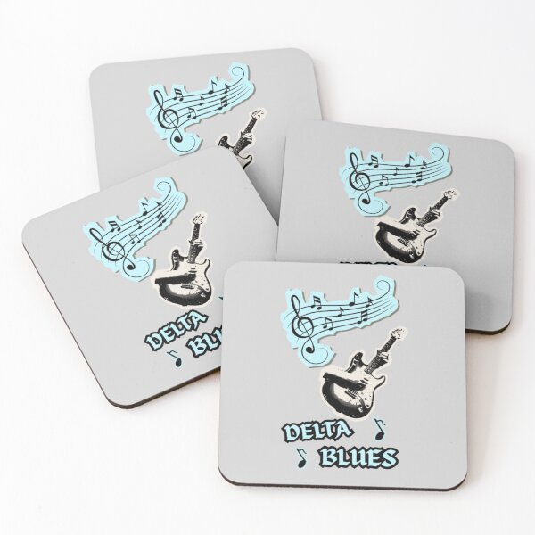 Item preview, Delta Blues Electric Guitar & Music Staff – Vintage Rock & Roll Musician Design designed and sold by PoppaBear71.
