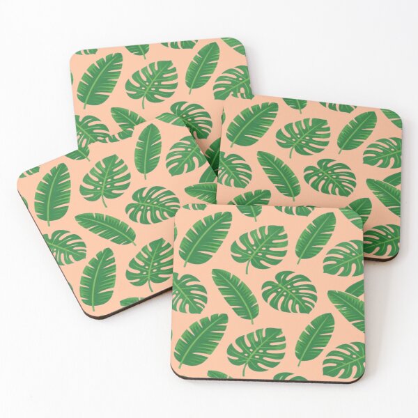 Item preview, Tropical Monstera Palm Leaves Botanical Pattern designed and sold by creativerooney.