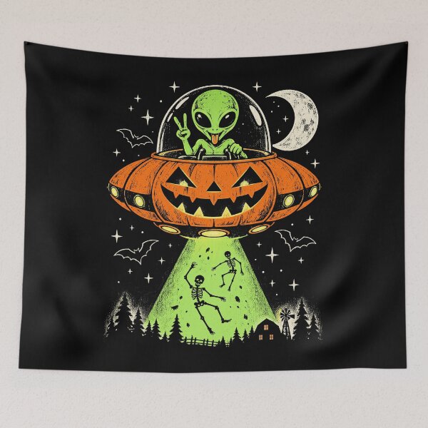 Item preview, Alien in a Pumpkin UFO designed and sold by SignumShop.