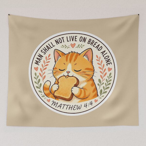 Item preview, Matthew 4:4 Man Shall Not Live On Bread Alone designed and sold by plushism.