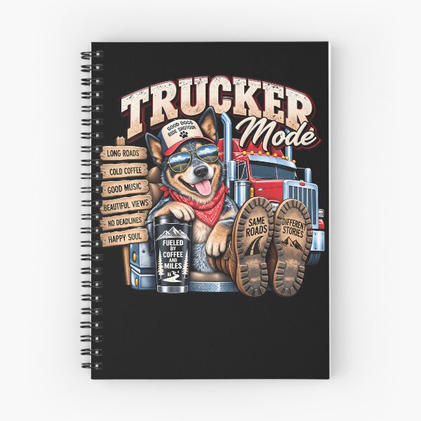 Item preview, Funny Trucker Blue Heeler Dog Semi Truck Driver Humor Design designed and sold by smiadraspi.