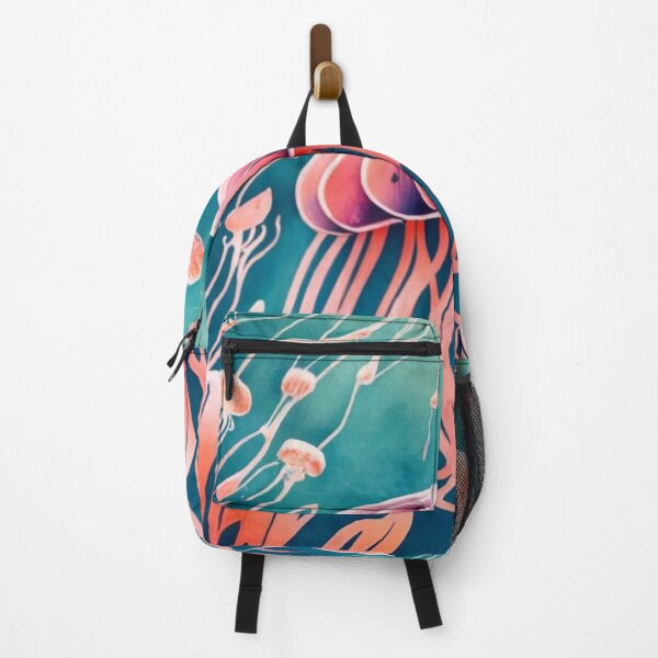 Item preview, Pink Jellyfish Surrounded by Tiny Swimmers designed and sold by BeachWhisper.