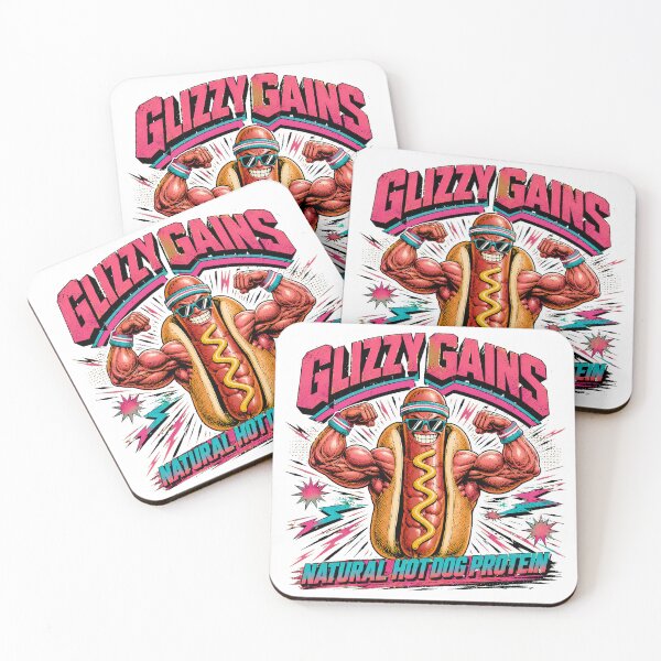 Item preview, Glizzy Gains Muscular Hot Dog Flexing Fitness Humor designed and sold by chattsuede.