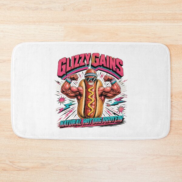 Item preview, Glizzy Gains Muscular Hot Dog Flexing Fitness Humor designed and sold by chattsuede.