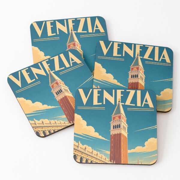 Item preview, Venice photograph re-imagined into a colourful travel inspired artwork designed and sold by Andiamo-Amigos.