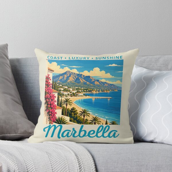 Item preview, Marbella in Spain, Vintage Art Travel Landscape designed and sold by MaateoDesign.