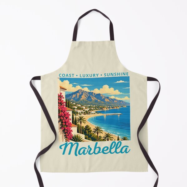 Item preview, Marbella in Spain, Vintage Art Travel Landscape designed and sold by MaateoDesign.