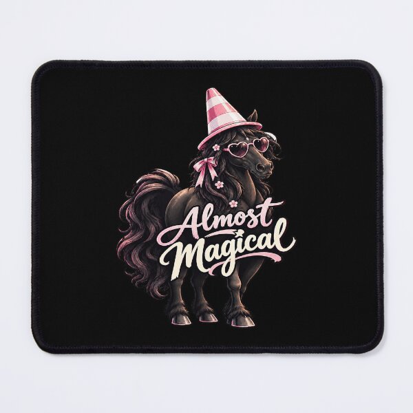 Item preview, Almost Magical Black Horse with Traffic Cone Hat. designed and sold by Endless7Art.