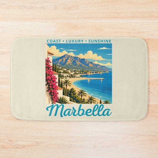 Item preview, Marbella in Spain, Vintage Art Travel Landscape designed and sold by MaateoDesign.