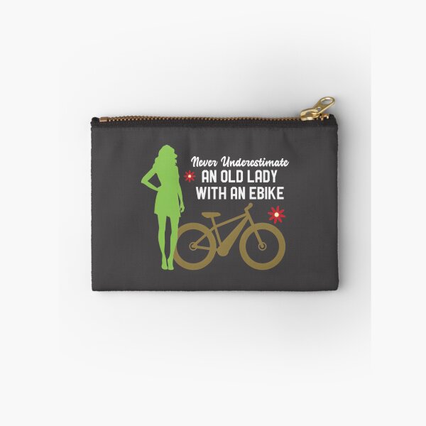 Item preview, Never Underestimate an Old Lady with an E-Bike – Funny Mountain Biking Design designed and sold by iGodGamer.