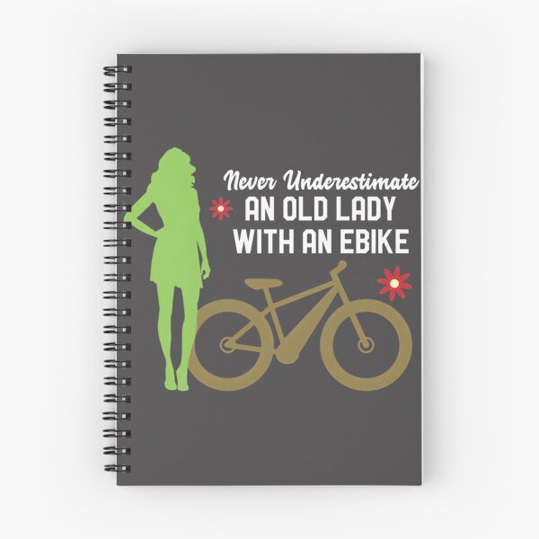 Item preview, Never Underestimate an Old Lady with an E-Bike – Funny Mountain Biking Design designed and sold by iGodGamer.