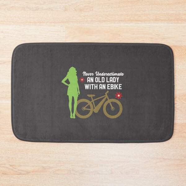 Item preview, Never Underestimate an Old Lady with an E-Bike – Funny Mountain Biking Design designed and sold by iGodGamer.