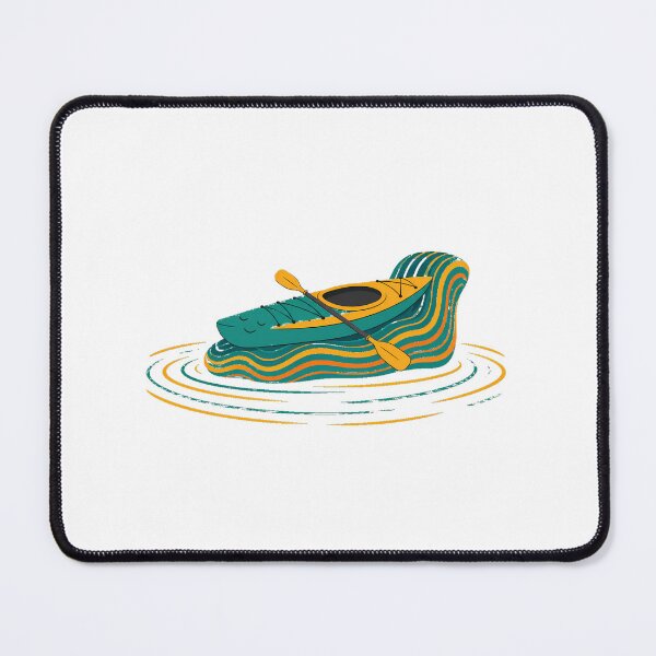 Item preview, Kayak Adventurer Teal Paddle Wave Lake Lover designed and sold by chattsuede.