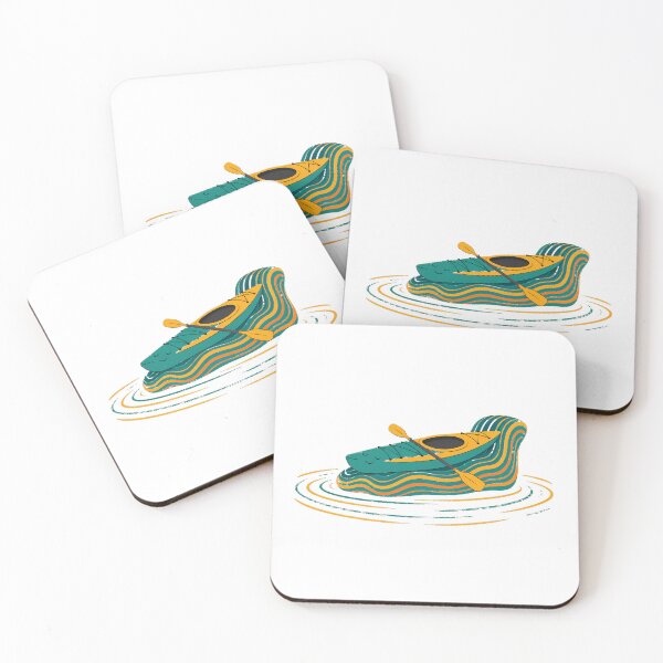 Item preview, Kayak Adventurer Teal Paddle Wave Lake Lover designed and sold by chattsuede.
