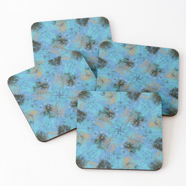 Item preview, Aqua Abstract Botanical Textile Pattern designed and sold by designsbyAdira.
