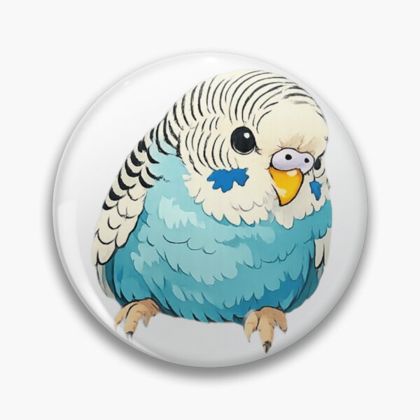 Item preview, Blue and White Budgie Parakeet Portrait Sticker designed and sold by Sepia soul.