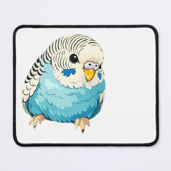 Item preview, Blue and White Budgie Parakeet Portrait Sticker designed and sold by Sepia soul.
