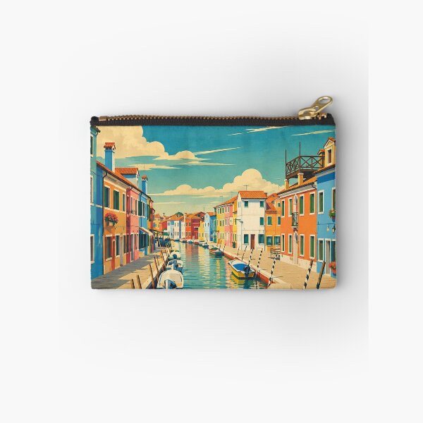 Item preview, Burano Italy vintage travel artwork re-imagined from a photograph designed and sold by Andiamo-Amigos.