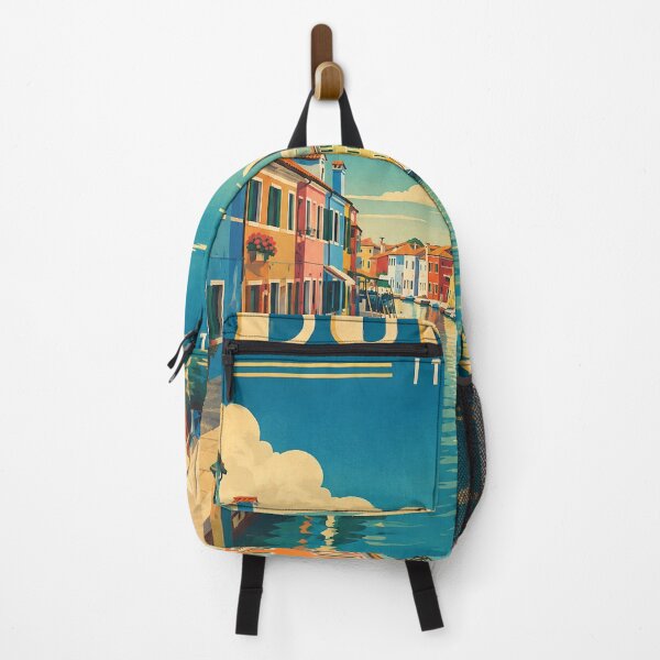 Item preview, Burano Italy vintage travel artwork re-imagined from a photograph designed and sold by Andiamo-Amigos.