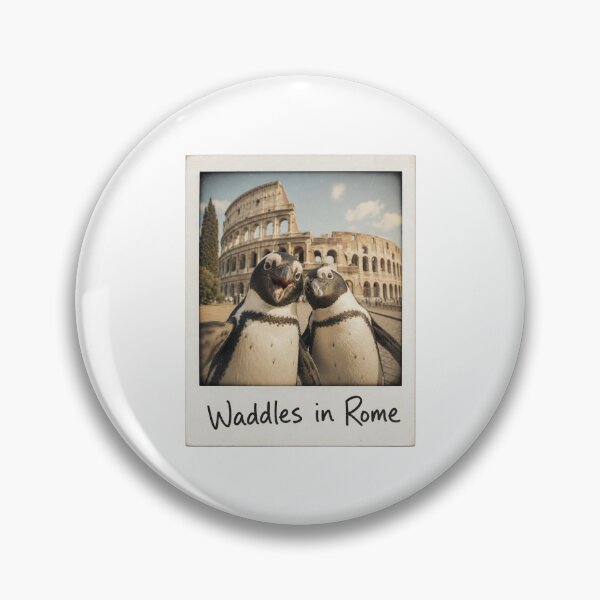 Item preview, Realistic Penguin Best Friends in Rome Travel designed and sold by BearLoveDesign.