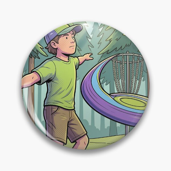 Item preview, Disc Golf Player Mid-Throw Comic Style Tee designed and sold by DIUMERI.